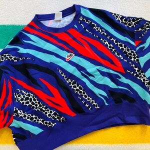 ✨ Retro ✨Nike Cropped Animal Print Sweatshirt